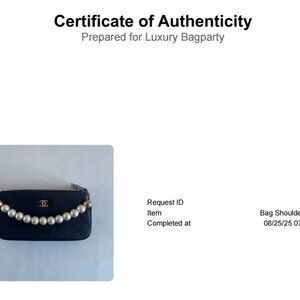 Chanel Quilted Pearl Wallet on Chain Black